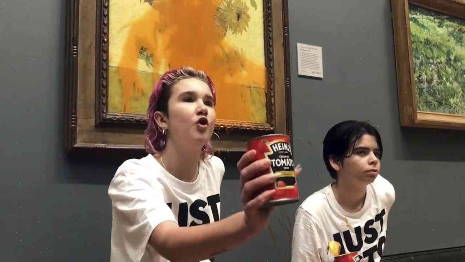Smearing Smelted Food on the "Mona Lisa" is a very symbolic way to end the climate crisis
